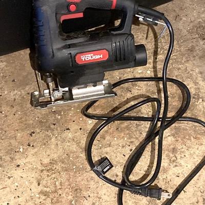 LOT 77: DEP Portable Tile Saw, Drill Master Circular Saw , Hyper Tough Jigsaw and Two (2) Hand Saws