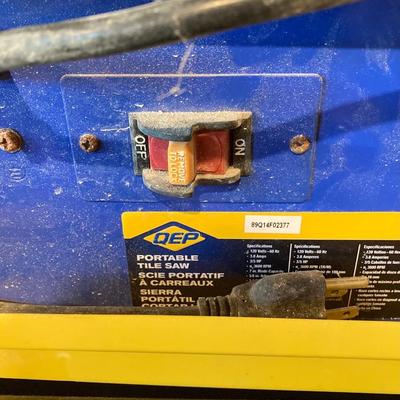 LOT 77: DEP Portable Tile Saw, Drill Master Circular Saw , Hyper Tough Jigsaw and Two (2) Hand Saws