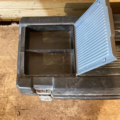 LOT 80: Stanley Tool Box, Pink Tool Belt and Assorted Tools