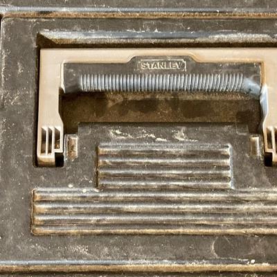 LOT 80: Stanley Tool Box, Pink Tool Belt and Assorted Tools