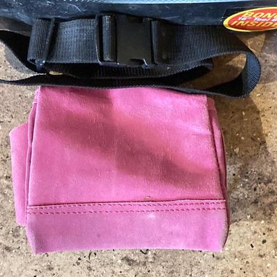 LOT 80: Stanley Tool Box, Pink Tool Belt and Assorted Tools