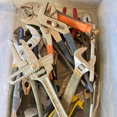 LOT 80: Stanley Tool Box, Pink Tool Belt and Assorted Tools