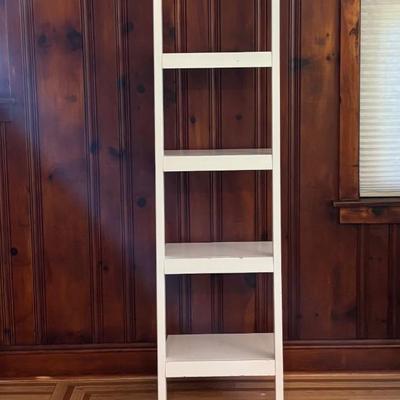 LOT 82: Pottery Barn White Wood Shelf