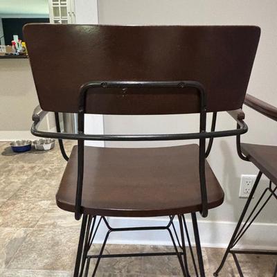 LOT 83: Set of Two (2) Crate & Barrel Easton Swivel Bar Stools