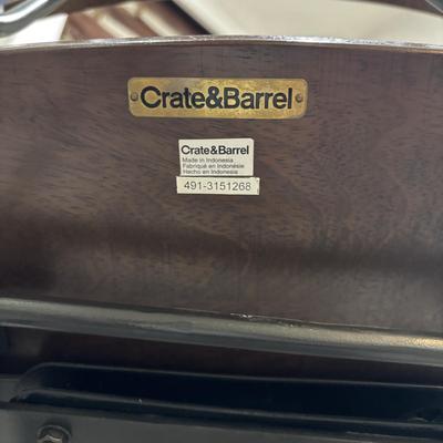 LOT 83: Set of Two (2) Crate & Barrel Easton Swivel Bar Stools