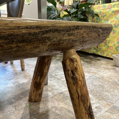 LOT 86: Custom Handmade Log Bench