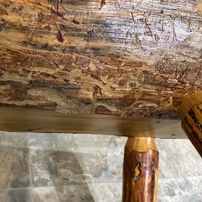 LOT 86: Custom Handmade Log Bench