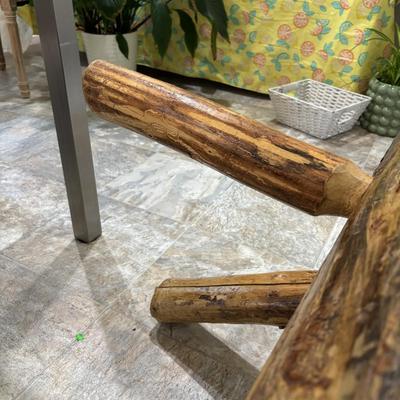 LOT 86: Custom Handmade Log Bench