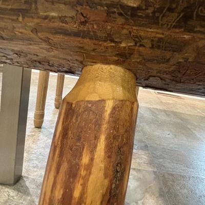 LOT 86: Custom Handmade Log Bench
