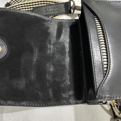 LOT 93: O My Bag Sustainable Black Leather Purse Organic Cotton Lining a