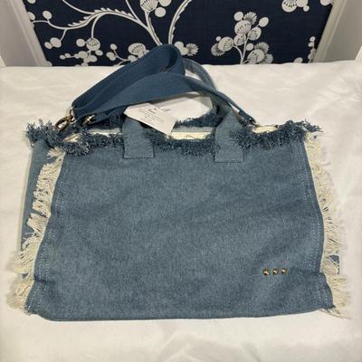 LOT 96: Pretty Simple Denim Bag with Fringes, Roostas Woven Belt with Bag and Fashion Jewelry and Accessories all with Tags,