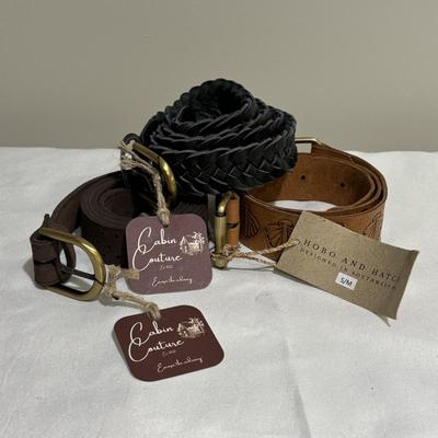 LOT 97: Assortment of Three (3) Hobo and Hatch Belts with Tags