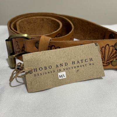 LOT 99: Set of Three (3) Leather Belts by Hobo and Hatch