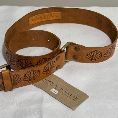 LOT 99: Set of Three (3) Leather Belts by Hobo and Hatch