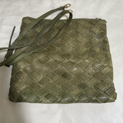 LOT 101: Tory Burch Leather and Cloth Purse and Ava Rose Green Clutch Bag
