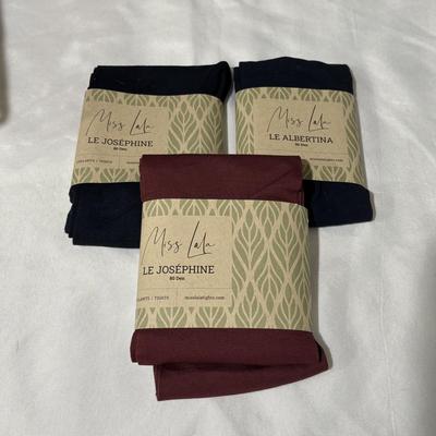 LOT 103: Collection of Fashion Scarfs and Scarf Holder and Unopened Tights