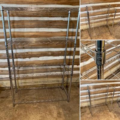 LOT 109: Set of Three HDX NSF Metal Wire Shelves / Racks