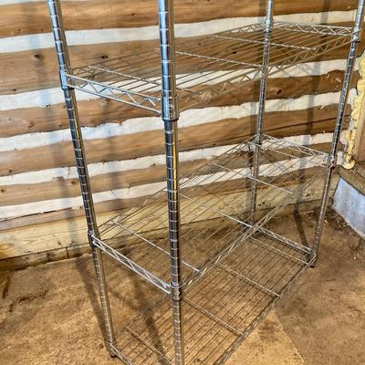 LOT 109: Set of Three HDX NSF Metal Wire Shelves / Racks