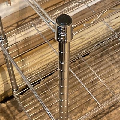 LOT 109: Set of Three HDX NSF Metal Wire Shelves / Racks