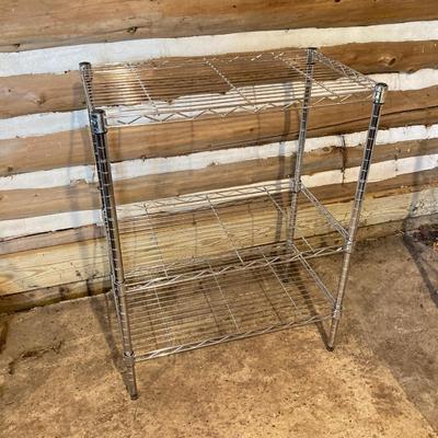 LOT 109: Set of Three HDX NSF Metal Wire Shelves / Racks