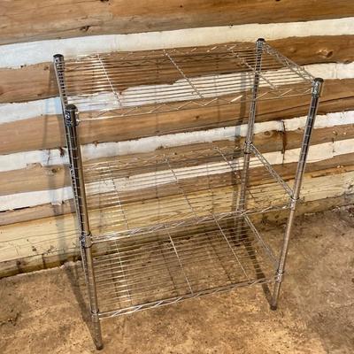 LOT 109: Set of Three HDX NSF Metal Wire Shelves / Racks