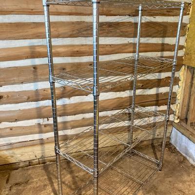 LOT 109: Set of Three HDX NSF Metal Wire Shelves / Racks