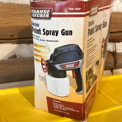 LOT 110: Pneumatic Air Nail Gun, Max Lander Battery Power Cordless Hedge Trimmer, and Electric Paint Spray Gun