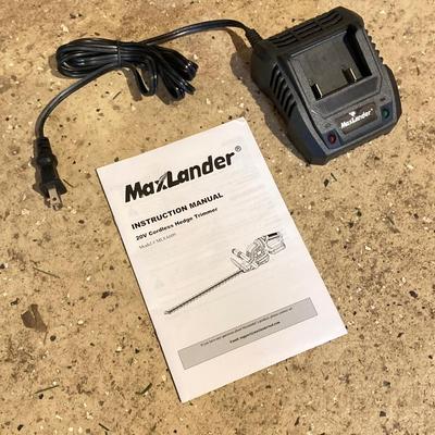 LOT 110: Pneumatic Air Nail Gun, Max Lander Battery Power Cordless Hedge Trimmer, and Electric Paint Spray Gun
