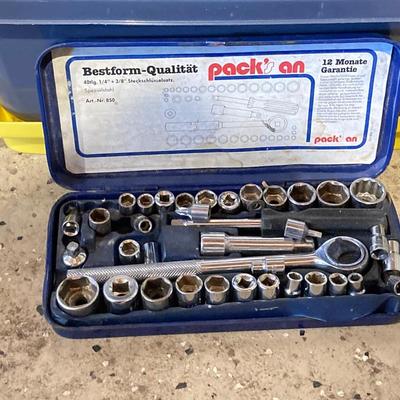 LOT 112: Tool Collection - Drills (Black & Decker, Warrior and Drill Master), Tool Set with Case and Assorted Drill Bits / Tools and...