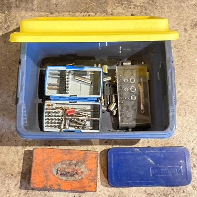 LOT 112: Tool Collection - Drills (Black & Decker, Warrior and Drill Master), Tool Set with Case and Assorted Drill Bits / Tools and...