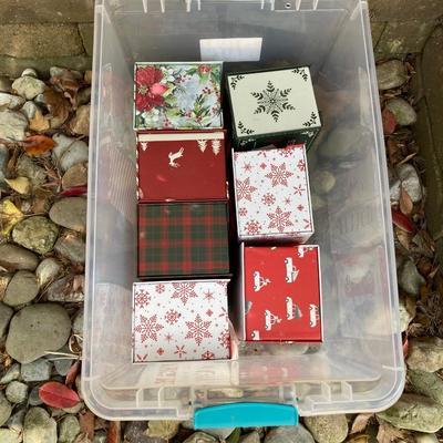 LOT 119: Large Assortment of Holiday Indoor and Out Decorations and More Including Puzzles, Gift Boxes , Lights and Much More