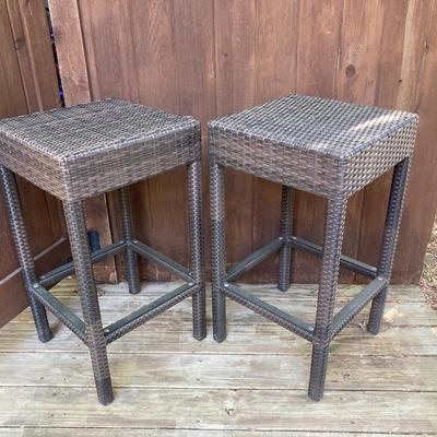 LOT 122: Cheers - A Collection of Bar Signs, Wine Rack and Set of Two (2) Bar Stools