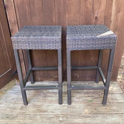 LOT 122: Cheers - A Collection of Bar Signs, Wine Rack and Set of Two (2) Bar Stools