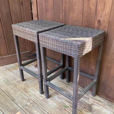 LOT 122: Cheers - A Collection of Bar Signs, Wine Rack and Set of Two (2) Bar Stools