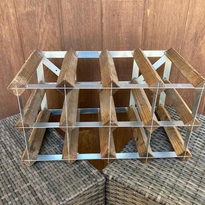 LOT 122: Cheers - A Collection of Bar Signs, Wine Rack and Set of Two (2) Bar Stools