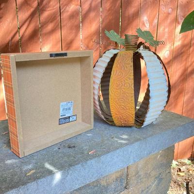 LOT 123: Assortment of Fall Decor Including Signs, Pumpkin Shaped Decorations and More