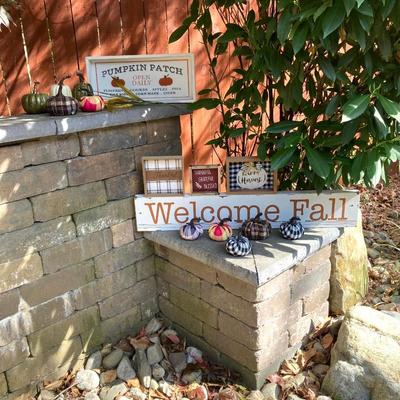 LOT 123: Assortment of Fall Decor Including Signs, Pumpkin Shaped Decorations and More