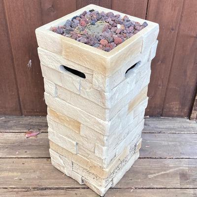 LOT 124: Bond Mfg Propane Fire Pit, Wood Bee Catcher and Patio Umbrella Light