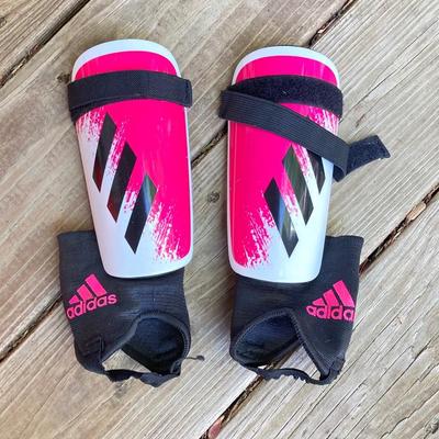 LOT 126: Nok Champion Hockey by Carrom Wooden Board, Bladerunner Adult Ice Skates, Children's Ice Skates / Adidas Shin Guards and...