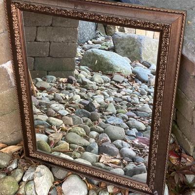 LOT 128: Home Decor Collection - Carved Circular Shelf, Wall Mirror, Heart Shaped Metal Table Mirror and Inspirational Artwork
