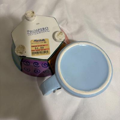 LOT 137: Reed & Barton Tea Pot and Willam Roger Service Set, Assorted Novelty Teapots,Cups and Saucers, Formica Tray, and More