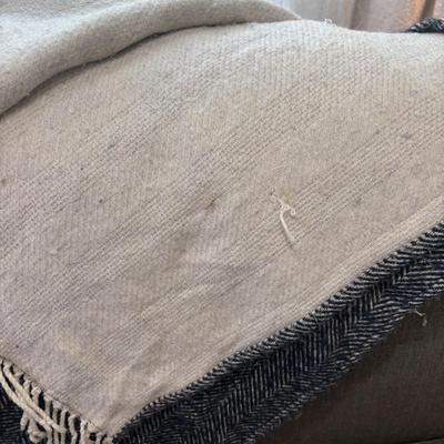 LOT 138: Pottery Barn Throw Blanket, and Decorative Macrame Pillows