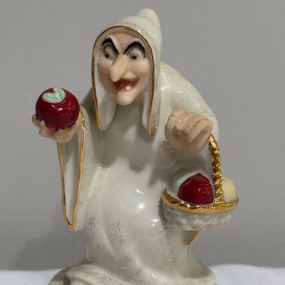 LOT 145: Disney Snow White and the Seven Dwarfs Collection Trinket /Treasure Boxes, Happy with COA, Sleep and Hag/Witch, All have Golden...