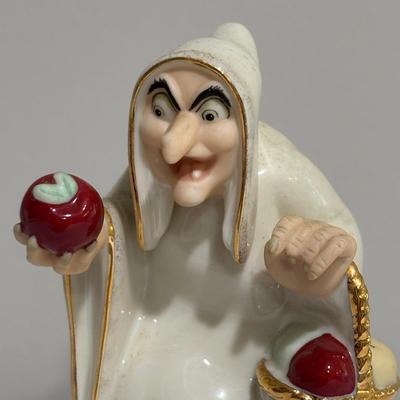 LOT 145: Disney Snow White and the Seven Dwarfs Collection Trinket /Treasure Boxes, Happy with COA, Sleep and Hag/Witch, All have Golden...