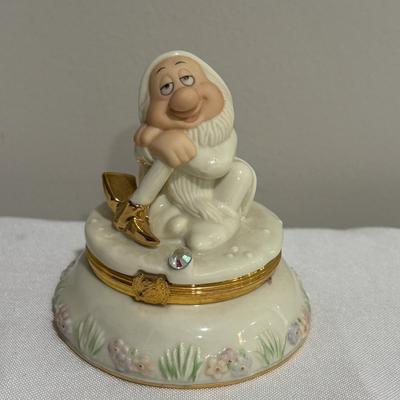 LOT 146: Disney Snow White and the Seven Dwarfs Collection Trinket /Treasure Boxes Prince Charming with COA, Dopey and Sleepy all with a...