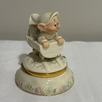 LOT 146: Disney Snow White and the Seven Dwarfs Collection Trinket /Treasure Boxes Prince Charming with COA, Dopey and Sleepy all with a...