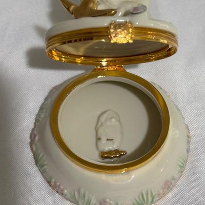 LOT 146: Disney Snow White and the Seven Dwarfs Collection Trinket /Treasure Boxes Prince Charming with COA, Dopey and Sleepy all with a...
