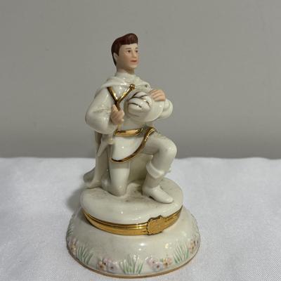 LOT 146: Disney Snow White and the Seven Dwarfs Collection Trinket /Treasure Boxes Prince Charming with COA, Dopey and Sleepy all with a...
