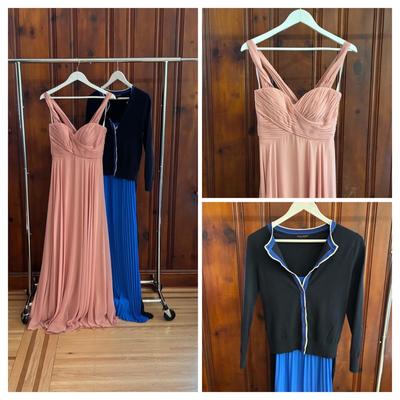 LOT 148: Two (2) Long Evening Dresses - Dessy Collection and Banana Republic