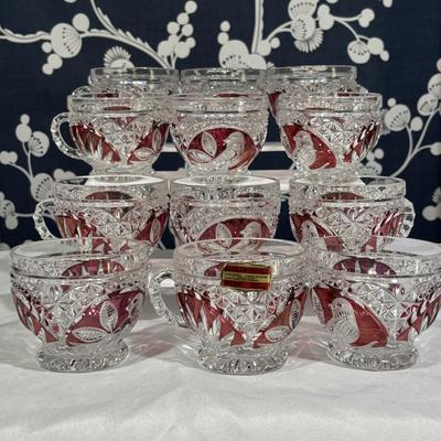LOT 152: Vintage Echt Bleikristall Lead Crystal Cups, Western Germany